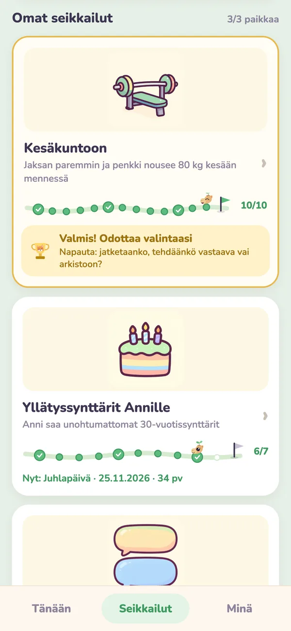 Omat seikkailut kansikuvineen